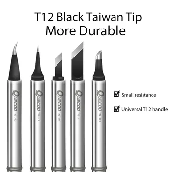 QUECOO 1pc Taiwan Zwart T12-KU/K/BC2/J02/ILS soldeerpunt laskop voor alle T12 hoogwaardige serie solderen station