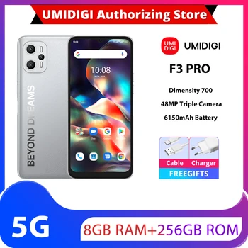 UMIDIGI F3 PRO 8GB, 256GB Telefoon Android 5G Smartphone 6.6