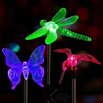 Multicolor Zonne-Outdoor Vlinder Ring Lichten Van De Tuin Lampen Lawn Dragonfly/Vlinder/Vogel Zonne-Gazon Landschap Pad Verlichting