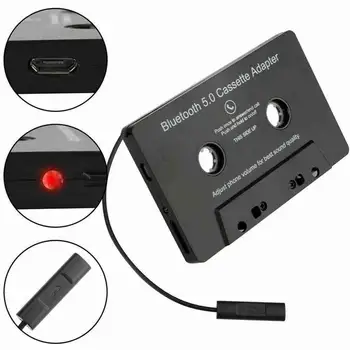 Bluetooth 5.0 + EDR Bluetooth-MVO-Chip-On-board Converter Auto Tape Cassette Audio Aux Adapter Smartphone Cassette Adapter