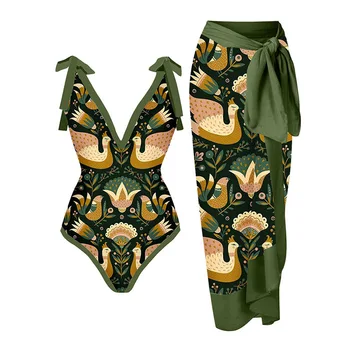 2023 Nieuwe Aankomst Push-Up Vrouwen Bikini Set Bloemen Bedrukte Ruffle Bikini ' S Strappy Verband Badmode Braziliaanse Biquini Badpak
