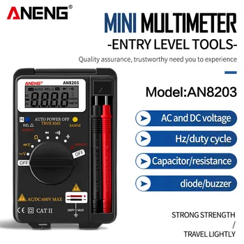ANENG AN8203 Mini Digitale Multimeters 4000counts Digitale True-Rms-Multimeter Tester Voltmeter Batterij Tester Tester Multimetro