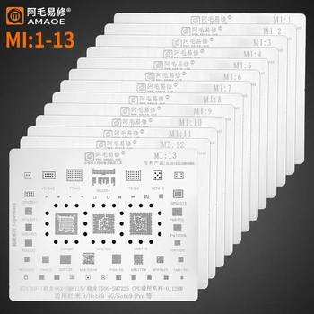 BGA Reballing Sjabloon Sjabloon voor Xiaomi 10 Note8 SM6125 SDM710 SM8250 K20 K30 PRO MI9 MI8 MI5 Opmerking 2 /3/4/4x/5/MIX Redmi MI4
