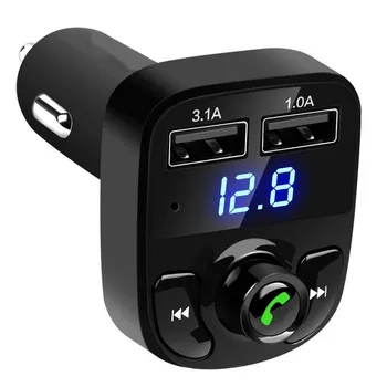 De dubbele USB-Snel Opladen-Bluetooth-MP3-Speler, FM-Radio Car Charger FM-Modulator Handsfree carkit van de Auto Bluetooth Fm