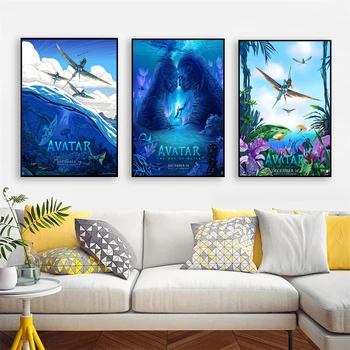 Film Poster Avatar De Manier van Water 2022 Disney Film Art Prints Home Decor Poster Kunst aan de Muur Film Afdrukken Klassieke Canvas Schilderij