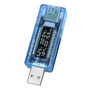 LCD-Detector USB USB-Volt Spanning Arts Lader Capaciteit van de Plug-En-Play Power Bank Tester Meter Voltmeter Ampèremeter