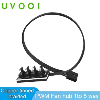 UVOOI 1 tot en met 5-Weg 4-Pin PWM Fan Hub 4-PINS CPU-Koeler/3PIN Fan Voeding Kabel van de Hub Splitter Desktop Computer Koeler Geval Fans Kabel