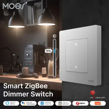 MOES Sterren Ring Serie ZigBee Smart Dimmer-Schakelaar voor het Licht Dimmen Smart Life-APP Werken met Alexa Google Startpagina Dimbaar 1-3-voudig