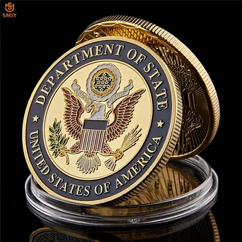 VS Ministerie Van buitenlandse zaken Ambassade in Parijs Frankrijk Toren Souvenir Uitdaging Goud Collectible Kopiëren Munten