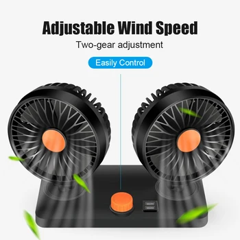 Nieuwe USB Voertuig Fan 5V 360° Roterende Desktop Fan Mini Instelbare Electrische Ventilator Zomer de Lucht Koeler Universele