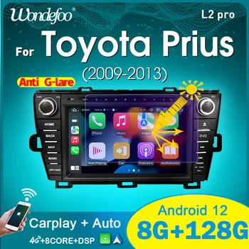 2 din Android 11 Carplay Auto radio Voor Toyota Prius 2009-2013 met Multimedia scherm Intelligent systeem, Navigatie bluetooth GPS