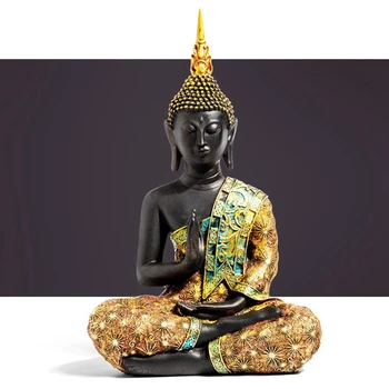 10/16cm Mini Boeddha Beeld van Thailand Boeddha Beeld Groene Hars Handgemaakte het Boeddhisme, Hindoe Fengshui Beeldje Meditatie Home Decor