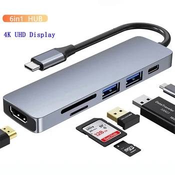 Universele 4K USB-C Hub aan op HDMI-Compatibele Thunderbolt 3 4 USB-Adapter voor docking Station voor Macbook Pro Air Laptops Nintendo Schakelaar