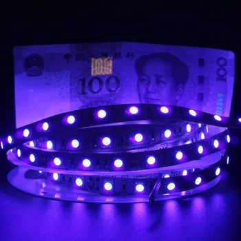 UV LED Light Strip 12V DC SMD 5050 0,5 M 1M 2M 3M 4M 5M Waterdichte Lint Paars Flexibel Uv Tape voor DJ Fluorescentie