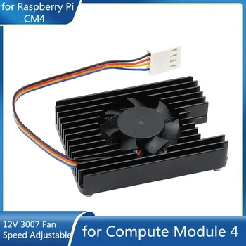 voor de Raspberry Pi te Berekenen Module 4 CM4 Ingesloten Heatsink Speciale All-in-One 12V 3007 PWN Ventilator Snelheid Regelbaar