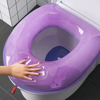 Toilet Seat Cover Afwasbare, Waterdichte Foam Sticker Wc Deksel Van Draagbare Silicone Toilet Cup Betrekking Badkamer Accessoires