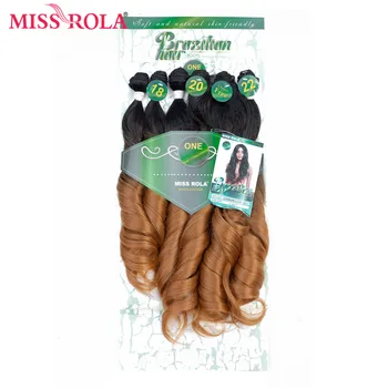 Miss Rola Synthetische Ombre Golvend Haar Bundels Hair Extensions Los Golf Bundels T1B/27 18-22
