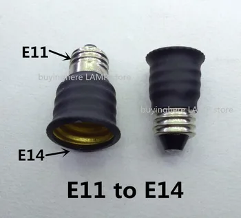 E11 Lamp socket adapter E11 tot en met E14 lamp base E11 draai naar E14 lamphouder beurt aan E11 Lamp hoofd converter E11-E14
