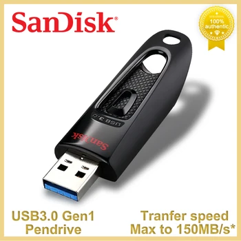 SanDisk USB3 geschreven.0 flashstation Ultra SDCZ48 32G 64G 128G 256G Memory Stick up-to-130MB/s Originele USB voor Desktop-Laptop-PC-Pen