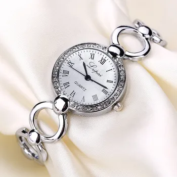 Vrouw Armband Horloge Hete Verkoop Luxe Luxe Horloge Van Roestvrij Staal Diamond Dial Elegante Business Partij Wilde Relogio Feminino