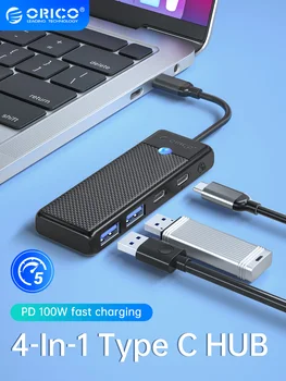 ORICO USB 3.0 Hub-USB-Adapter-Poort Extender SD/TF Card Reader PD100w Opladen Poort Compatibel Met PC Laptop 5Gbps hub