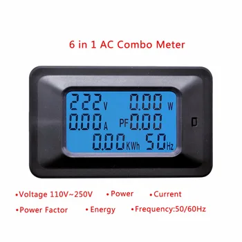 20A/100 A AC Digitaal LCD-Bedieningspaneel Power-Watt Meter Monitor Spanning KWh Voltmeter Ampèremeter Tester Tools