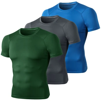 Nieuwe Mannen t-shirt Compressie Shirt Training Tops Voor Mannen Snel Droge Kleren lopen T Shirts Mannen Fitnessruimte Bodybuilding Sport Top Fitness