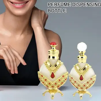 12 ml Etherische Olie Fles Glanzende Hoogglans Prachtige Look Dubai Luxe Parfum druppelflacon Draagbare Navulbare Flessen