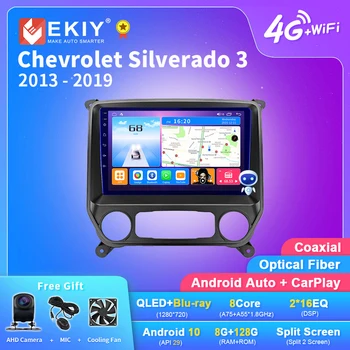 EKIY T7 Android-10 Auto DVD-Speler voor Chevrolet Silverado 3 GMTK2 2014 2015 2016 2017 2018 Radio Audio Multimedia Stereo DSP IPS