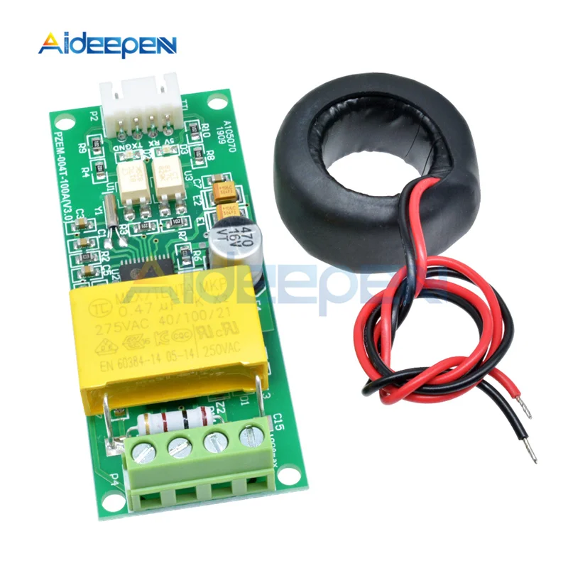 5Pcs AC 80-260V 0-100A Digitale Multifunctionele Meter Watt Volt Huidige Test-Module PZEM-004T Voor Arduino TTL COM2\COM3\COM4