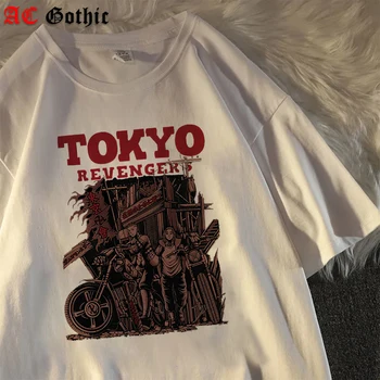 Streetwear Tops Vrouwen T-Shirt Anime Tokyo Revengers Afgedrukt Casual T-Shirt Met Korte Mouwen Zomer Oversized T-Shirt Vrouwelijke Kleding