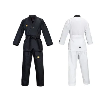 Top Kwaliteit Taekwondo Uniform Zwart WT Dobok Tae Kwon Do MMA vechtsport Karate Pakken