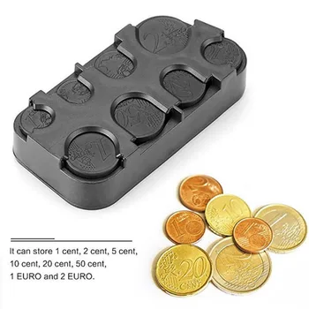 Hete Verkoop Creatieve Auto Munt Changer Kinderen Gave Portemonnee Plastic Tas Organizer Vak Coin Dispenser Euro Coin Box Broekzak Gevallen
