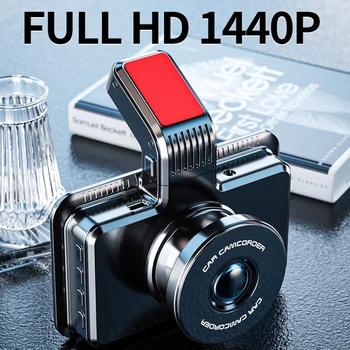 Auto Dash Cam 1440P Dash Camera met Dubbele Lens Ingebouwde DVR Recorder Dashcam G-Sensor Loop Recording Parkeergelegenheid Monitoring 16/32/64G