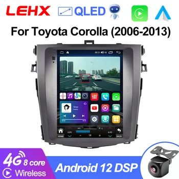 LEHX L6Pro 2 Din Android 12 Auto autoradio Multimedia Voor Toyota Corolla E140/150 2006-2013 Carplay Stereo Gps-2din Tesla Stijl