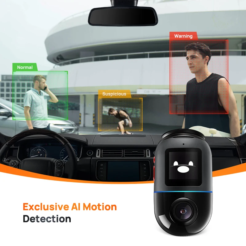 70mai Dash Cam Omni X200 360° Volledige Weergave Ontwerp AI Motion Detection Auto DVR met Ingebouwde GPS-ADAS 24 UUR Parkeren Monitor eMMC-Opslag