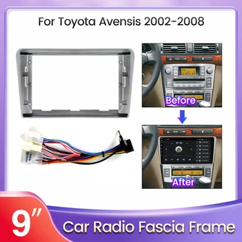 9 Inch 2Din Auto Dashboard Frame DVD-Frame Radio Paneel Frame venster Navigatie voor Toyota Avensis 2002-2008