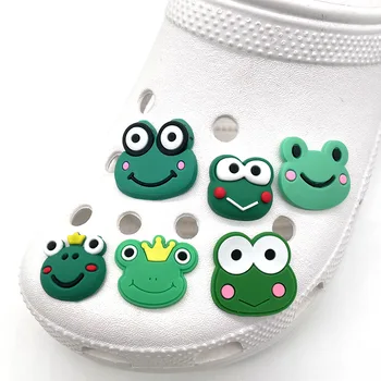 1pcs Enkele Verkoop Kikkers Serie Cartoon Schoen Croc Charmes Accessoires Sneakers Decoratie Gesp Groothandel Kids Party X-mas Gifts