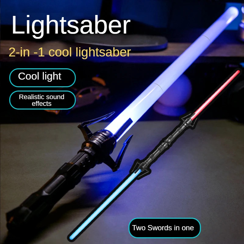 80cm Lightsaber RGB-Licht van de Laser Zwaard Speelgoed Voor Kinderen 7 Kleuren Wijzigen Telescopische Force FX FOC Blaster Jedi Speelgoed Zwaard Jongens Gaven