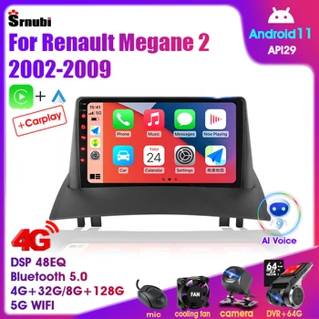 Voor Renault Megane 2 2002-2009 Android 11 2Din autoradio Carplay Multimedia Video Speler voor Navigatie-DVD, Stereo Speaker Head Unit