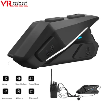 VR robot Motorfiets Bluetooth Helm Headset Draadloze Handsfree Oortelefoon Stereo Muziek muziekspeler FM-Radio-Ondersteuning Walkie-Talkies
