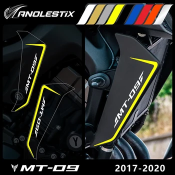 AnoleStix Reflecterende Motor Stickers Radiator Kant Cover Stickers Set Voor YAMAHA MT09 MT-09 SP 2017 2018 2019 2020