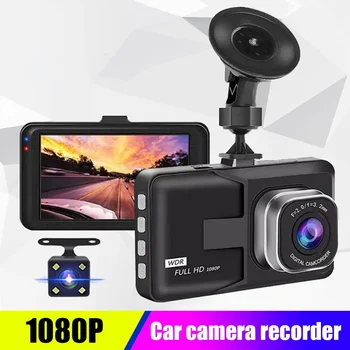1080P Auto Dash Camera, 3 Inch voor en Achter Camrea de Visie van de Nacht Waterdicht G-Sensor Loop Recorder Auto DVR Dashcam voor Auto ' s