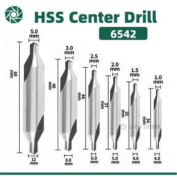 HSS Center Boor Voor Metalen 6pcs Center Boor Set Gat Boren Centreren Dril Snijder Boor Set M35 6542 CenterinFordrilling