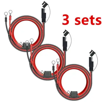 Quick Release SAE-Kabel Met Zekering Terminal O-Aansluiting Acculader Uitbreiding Adapter kabel 16AWG Terminal