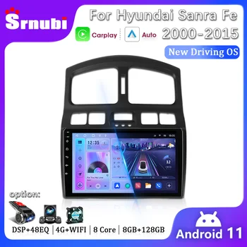 Srnubi 2Din Android autoradio voor Hyundai Klassieke Santa Fe 2000-2004 JAC S1 (Rein) 2005-2015 Multimedia Speler Carplay Head Unit