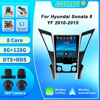 JUSTNAVI Tesla Stijl autoradio met Android Voor een Hyundai Sonata 8 YF 2010-2015 Multimedia Stereo Navi DSP Carplay Eenheid Tape Recorder