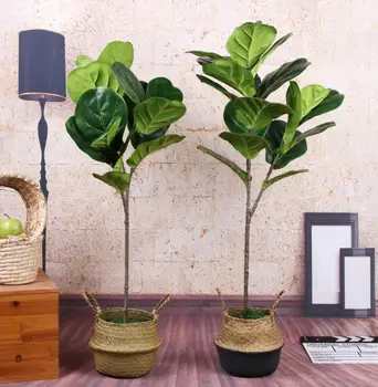113cm Grote kunstplanten Tak Tropische Ficus Nep Banyan Tree Plastic Bladeren Simulatie Boom Voor het Huis Tuin Inrichting