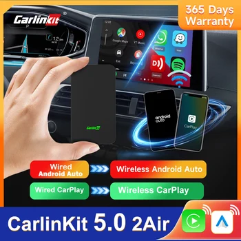 2Air CarlinKit 5.0 Draagbare Android-Auto CarPlay Draadloze Adapter van Mini-USB-Dongle 5.0 Ghz WiFi BT Auto-connect Online Upgrade Doos