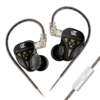 KZ DQS Metalen Bedrade hoofdtelefoon In Ear Monitor Oordopjes Headset HiFi Sport, Spel, Muziek-Hoofdtelefoon Met Microfoon Afneembare Kabel